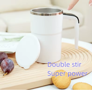 Exibição de Medição de Temperatura Inteligente Elétrica Magnética Protein <span class=keywords><strong>Shaker</strong></span> Cup Caneca Inteligente Auto Mistura Copo Caneca De Café com Tampa - Product Image 4