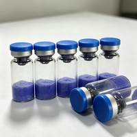 Usine de peptides chinoise fournissant de la matière première cosmétique GHK-Cu 50 mg de haute qualité, pureté 99 % (poudre lyophilisée bleue)