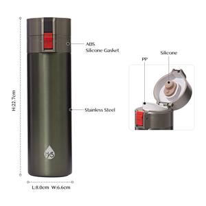 Lujo personalizado colorido <span class=keywords><strong>16</strong></span> oz de acero inoxidable Vacío Térmico Bpa libre caliente/agua fría botella de frasco para beber con tapas - Product Image 3