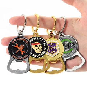 판촉 금속 맥주 병따개 키 체인 로고 모양 주조 아연 합금 에나멜 열쇠 고리 사용자 정의 병따개 - Product Image 3