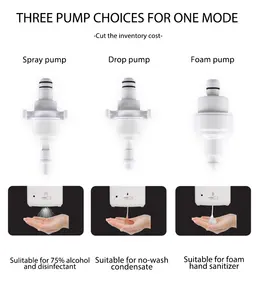 Dispenser Sabun Cair Otomatis, Sensor Otomatis Bebas Genggam Pasang Dinding 35.5Oz/1200M Botol Isi Ulang Otomatis