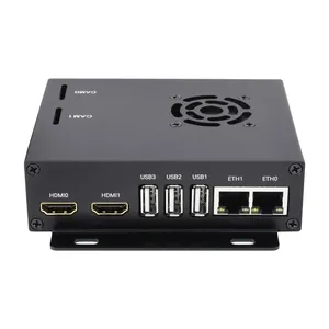Waveshare CM4-DUAL-ETH-WIFI6-BOX Mini-<span class=keywords><strong>Computer</strong></span> WIFI6 Dual ETH Progettato per <span class=keywords><strong>Raspberry</strong></span> <span class=keywords><strong>Pi</strong></span> Compute Module <span class=keywords><strong>4</strong></span>, Modulo di Programmazione DIY - Product Image 2