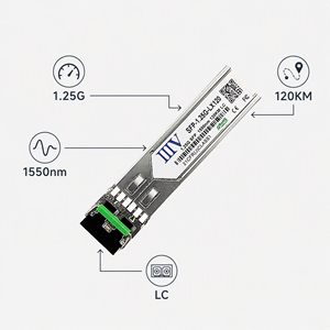 โมดูล 1.25G SFP ระยะทางไกล 120 กม. 1550nm LC SMF ตัวรับส่งสัญญาณแสง ฟังก์ชั่นตรวจสอบ DDM สำหรับสวิตช์อีเธอร์เน็ต 1000Base - Product Image 5