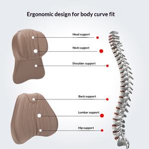 Coussin de nuque et de soutien lombaire pour appuie-tête de voiture en <span class=keywords><strong>mousse</strong></span> à mémoire de forme, luxe léger, compatible avec les logos de marques automobiles OLIVER, accessoires intérieurs - Product Image 3