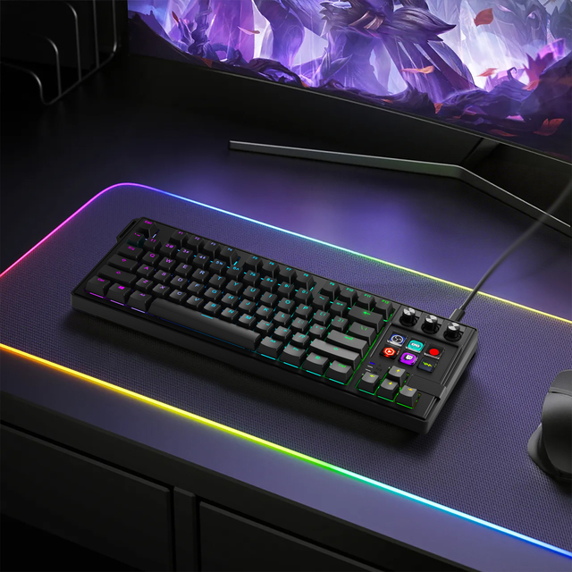Custom Wired Mechanical Keyboard K1 Pro - Gasket Design, Visual Hotkeys, Rotary Dials - Boost Efficiency in Creative Workspaces