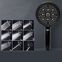 Pommeau de douche à main professionnel en ABS chromé, 9 fonctions, filtrant, effet pluie, haute pression, pour projets hôteliers, vente en gros