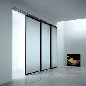 Outside Low E Glass Sliding Doors With Lock Security 3 Panel Soundproof Sliding Door