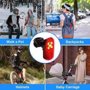 แอนเทล่าไฟท้ายจักรยาน LED สีแดงกันน้ำ IPX4 ชาร์จใหม่ได้ด้วยสาย USB C 4 โหมดพลาสติก - Product Image 4