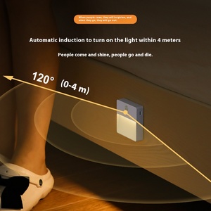 Tùy chỉnh nhà máy mini USB LED ánh sáng ban đêm ABS cơ thể mới RGB cảm ứng cảm biến điều khiển cạnh giường ngủ sạc chiếu sáng Pin vuông - Product Image 6