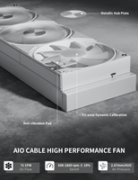 Système de refroidissement liquide pour processeur ARGB AIO 360 mm avec triple ventilateur pour PC de bureau gaming Intel AMD