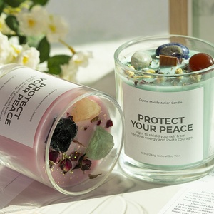 Velas Aromáticas de Cera de Soja con Flores Secas Hechas a Mano y Personalizables, Velas en Forma de <span class=keywords><strong>Pilar</strong></span> para Regalo de Cumpleaños, Navidad, Día de San Valentín - Product Image 4