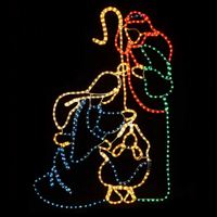 Usine Vente en gros Personnalisé Noël Rue Affichage LED Jésus Nativité Scène Motif Corde Lumières