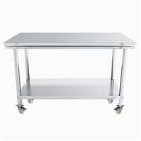 Table de travail commerciale d'acier inoxydable d'équipement de cuisine avec la roue pour l'usage à la maison d'hôtel de restaurant