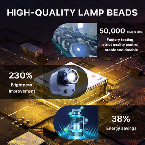 Proyector de Logotipos Impermeable de 100W, Lámpara de Proyección Estática Personalizada, Luz LED Comercial para Publicidad, Proyector de Logotipos HP-300out-still - Product Image 5