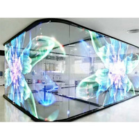PH4-8 P6.5 PH5-10 P8 P10 Adhésif LED Flexible Transparent Film Écran LED Film Affichage Mur Vidéo Pour Verre Installer
