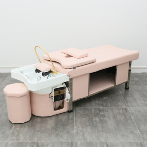 Professionnel Rose En Cuir Synthétique Shampooing Table De Massage Durable Chauffé Spa Lit Pédicure Pédicure Vapeur Shampooing Baignoire pour Spa - Product Image 2