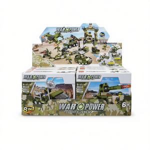 Warfighter <b>Building</b> <b>Blocks</b> 8 in 1 Military Vehicle Set ABS Plastic Construction Toy for Kids Age 6 Plus - Product Image 2
