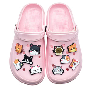Charmes mignons pour animaux de compagnie, série <span class=keywords><strong>chat</strong></span> et chien, style 2D, PVC souple, boucles décoratives amovibles pour chaussures et accessoires - Product Image 3