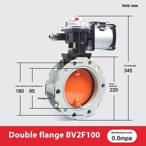 Válvula Neumática Xinghuo DN100-600 de Aluminio con Brida Simple/Doble para Agua a Temperatura Normal, Modelo de Uso General - Product Image 6