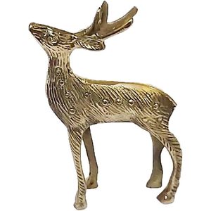 PARIJAT HANDICRAFT Golden-Deer-Estatua Rústica Lodge Esculturas Wildlife Animal Deer Estatua Coleccionable Bosque Figuritas Cabina - Product Image 4