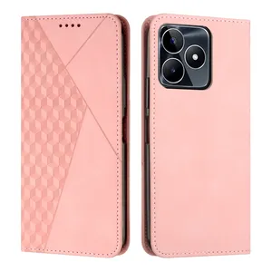 Luxury PU Leather Flip Wallet Card Holder Stand Mobile Phone Case For Realme C53 C55 9i 11 Pro Reno 10 Pro