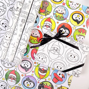 High Quality Wholesale 80g <b>Christmas</b> Graffiti Art <b>Paper</b> Tissue 43*300cm Gift <b>Luxury</b> Custom Packaging <b>Wrapping</b> <b>Paper</b> Roll - Product Image 4