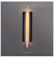 Appliques murales en albâtre naturel avec abat-jour en forme de bol, luminaire mural doré, luminaire de salle de bain, lampe murale de chevet pour chambre à coucher, couloir