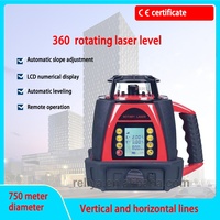 Niveaux laser rotatifs professionnels à écran LCD, auto-nivelants, 360 degrés