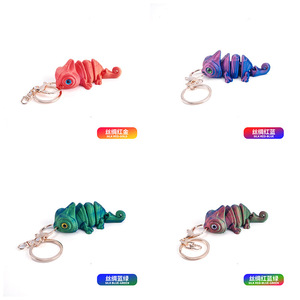 Novedad 2026: Llavero de lagarto 3D adorable con ojos simulados, colgante para bolso, juguete decorativo sin empaque - Product Image 4