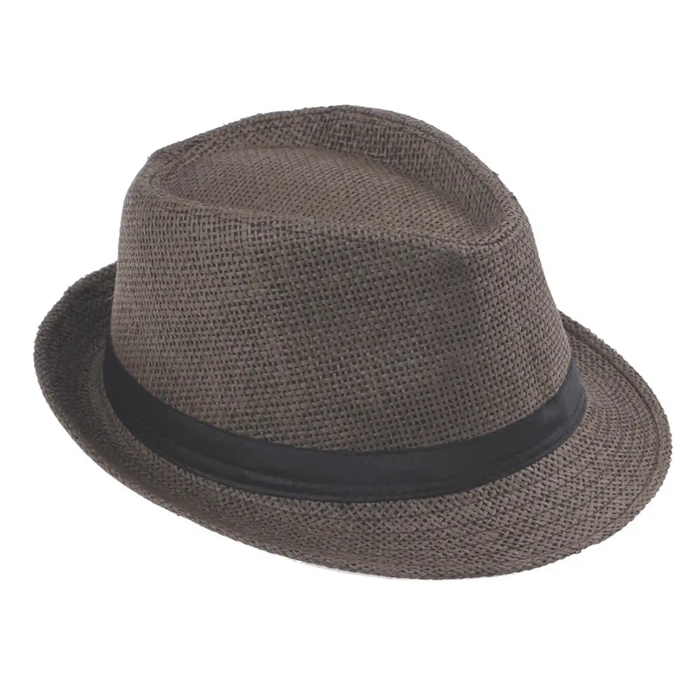 Summer Sun Hat Men Straw Top Hat Jazz Hat