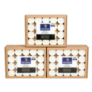 Vente en gros de 100 bougies chauffe-plat écologiques sans fumée, blanches, 12g - Product Image 1