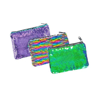 Offre Spéciale pas cher brillant Paillettes sacs à cosmétiques paillettes blanc maquillage pochette promotionnel plat paillettes sac à main sac cosmétique pour les femmes
