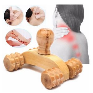 Kayu Solid Tubuh Penuh 4 Roda Kayu Mobil Roller Santai Tangan Alat Pijat Refleksi Wajah Tangan Kaki Kembali Tubuh terapi Produk - Product Image 4