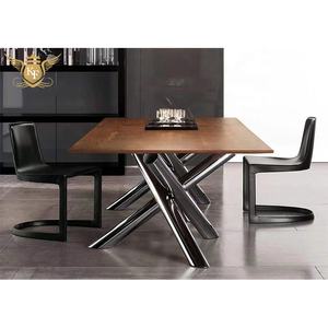 <span class=keywords><strong>Chaise</strong></span> de salle à manger en cuir au design italien moderne, mobilier d'hôtel, fauteuil à structure métallique <span class=keywords><strong>noir</strong></span>, <span class=keywords><strong>chaise</strong></span> de restaurant en forme de S - Product Image 6