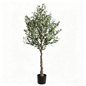 Arbre d'olivier artificiel réaliste en pot, plante artificielle réaliste pour la décoration de la maison, du jardin ou du bureau - Product Image 2