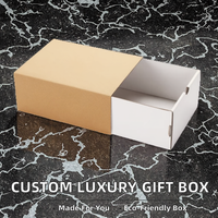 Emballage en carton rigide coulissant de luxe pour bijoux, bougies, cosmétiques avec laminage brillant et mat, logo personnalisé
