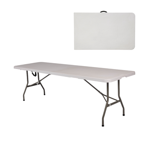 Top người bán 244cm hình chữ nhật HDPE nhựa Nhựa Gấp bảng với có thể gập lại chân thép - Product Image 5