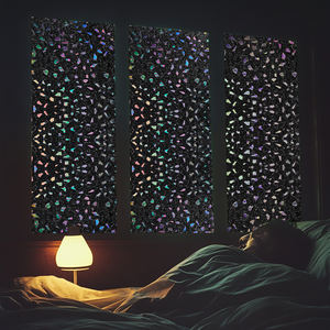 Adhesivo de <span class=keywords><strong>vinilo</strong></span> decorativo moderno para ventana, Protección de Privacidad, película esmerilada teñida, resistente al agua, Diamante Negro de vidrio - Product Image 6