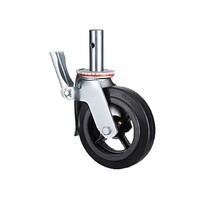 Roues pivotantes robustes en caoutchouc de 6 pouces (150 mm, 200 mm) pour échafaudages industriels avec frein