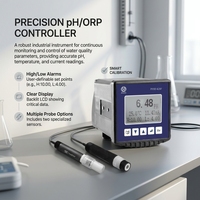 Elektroda pH Bohlam Kaca Industri dengan Antarmuka Berulir, Sensor pH Online untuk Pengukuran pH Cairan Pengolahan Air
