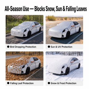 Housse de protection toutes saisons en tissu Oxford pour voiture, anti-givre pour <span class=keywords><strong>pare</strong></span>-<span class=keywords><strong>brise</strong></span> et capot moteur, protection de carrosserie - Product Image 4