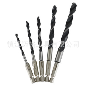 5Pc Hex Shank <b>Wood</b> <b>Drill</b> <b>Bits</b> 4 5 6 8 10mm Spiral Steel For Drilling And Reaming - Product Image 4
