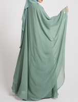 Robe musulmane YKA042 pour femmes, vêtements islamiques, hijabs, abaya traditionnelle en mousseline de haute qualité, design brodé surdimensionné