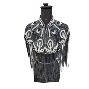 Best Selling <b>Beaded</b> Sequins Cape for Women Decorative Overlay for Evening Dress Wedding and Festival Wear Available For Sale - Product Image 2