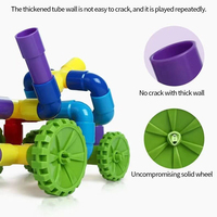 Blocs de construction de tuyaux d'eau éducatifs pour enfants - Jouet de construction en plastique ABS pour jouer et apprendre