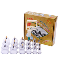 Kit de 18 ventouses médicales pour thérapie par aspiration anti-cellulite et massage
