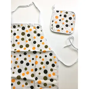 Kualitas Tinggi dari Pot Holder & Oven Mitten & Celemek (3 Buah Set Dapur)