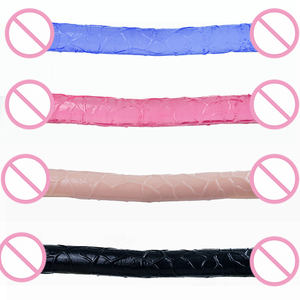 Dildo féminin à double tête à double usage, simulation de cristal, version étendue, masturbateur féminin, jouet sexuel pour adultes, portable - Product Image 1