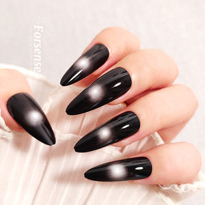 Forsense 24 pièces ensemble presse sur les <span class=keywords><strong>ongles</strong></span> longueur moyenne pré collé simple <span class=keywords><strong>faux</strong></span> <span class=keywords><strong>ongles</strong></span> haute qualité réutilisable <span class=keywords><strong>faux</strong></span> <span class=keywords><strong>ongles</strong></span> presson gros - Product Image 4