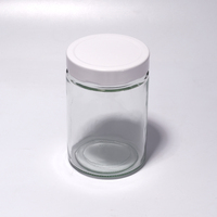 Vente en gros de pots en verre transparent à large ouverture de 350 ml (12 oz) pour sauces, confitures, bougies, miel, épices